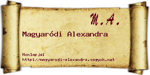 Magyaródi Alexandra névjegykártya