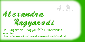 alexandra magyarodi business card